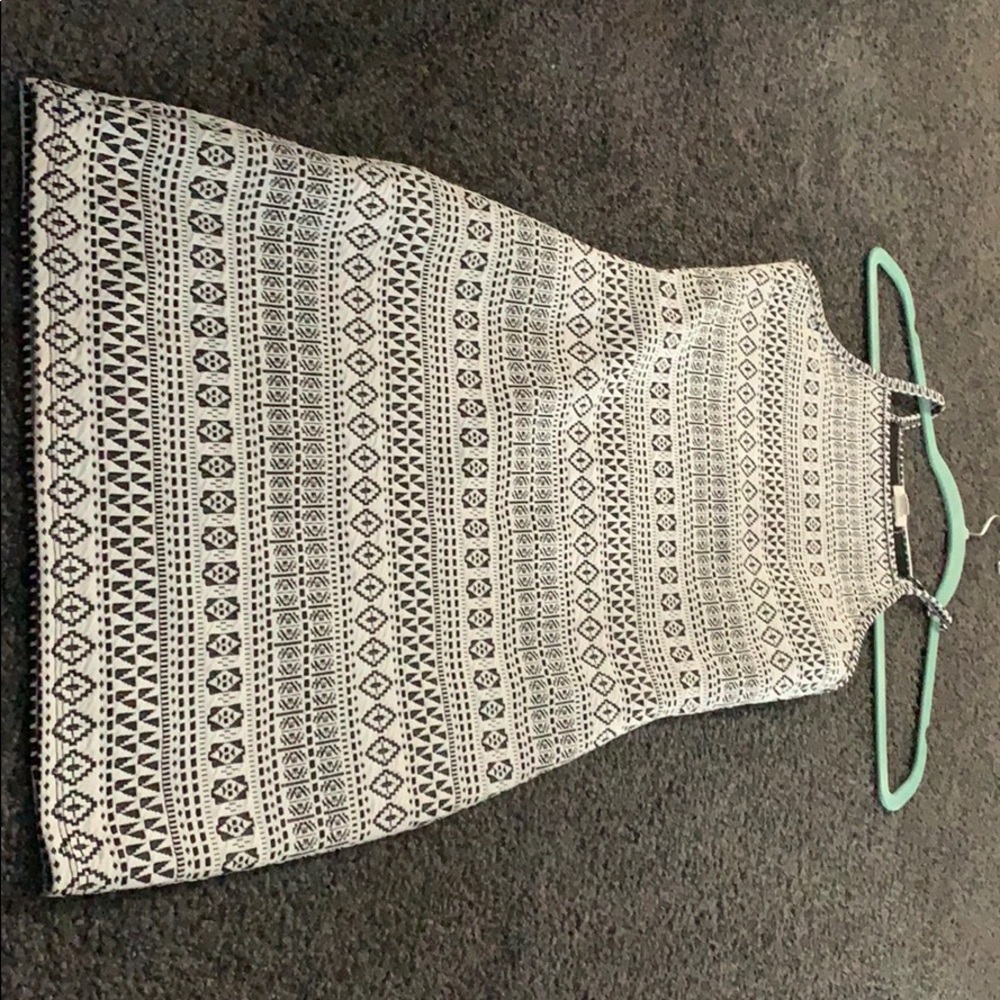 White and black dress halter